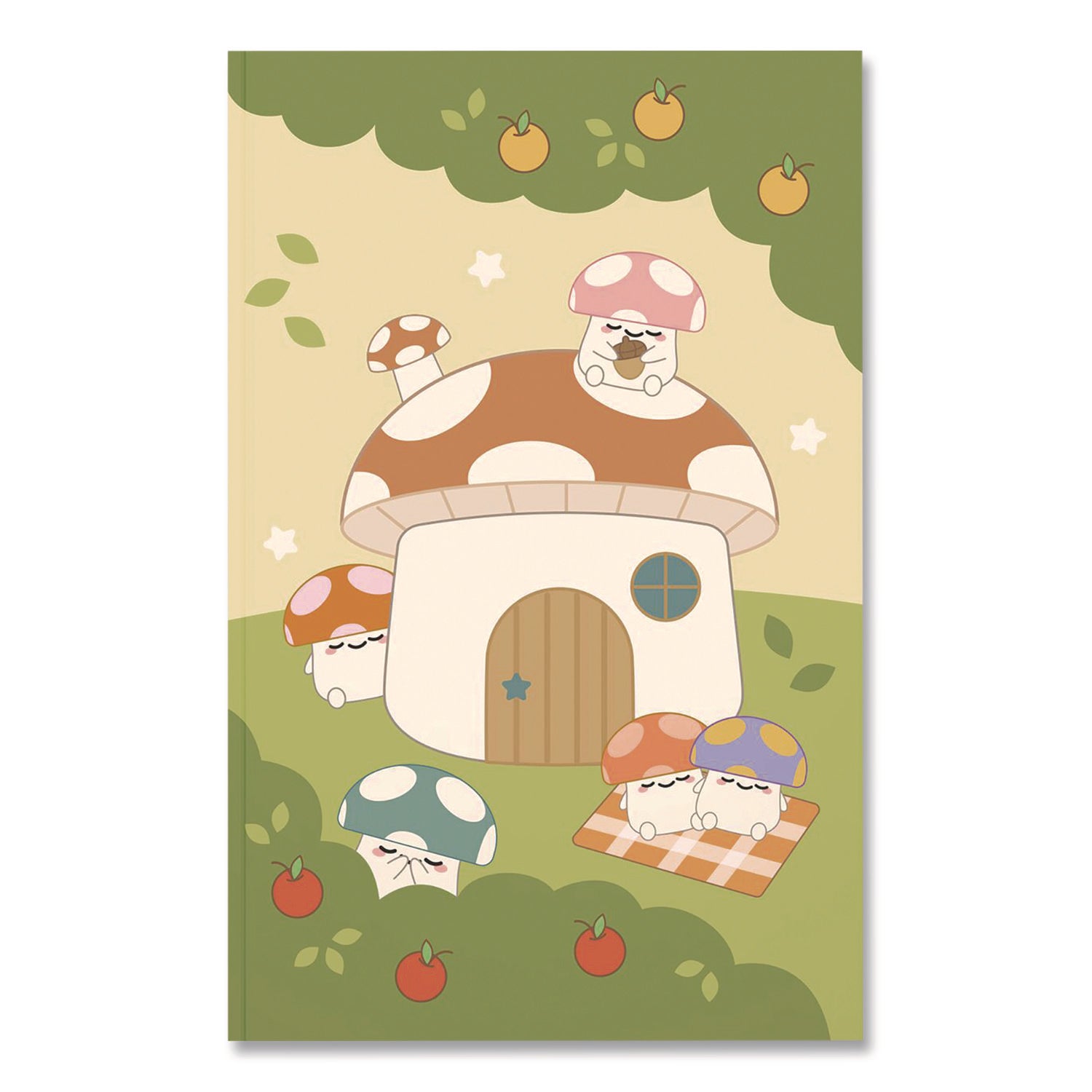 denik-smoko-mushroom-garden-layflat-notebook-1-subject-medium-college-rule-green-tan-red-cover-72-8-x-5-sheets-dnklfc1888l_1